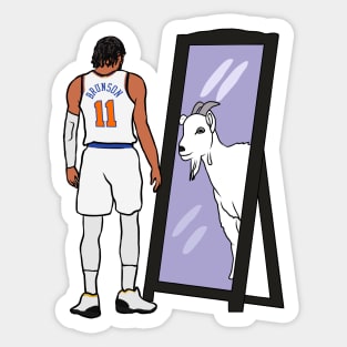 Jalen Brunson Mirror GOAT Sticker